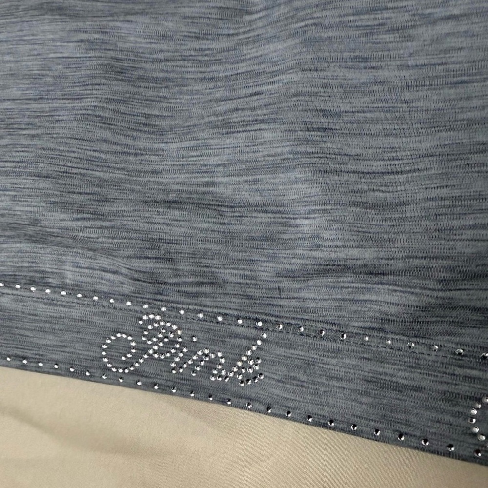 Victoria's Secret PINK Gray Relay Sports Bra with Rhinestone Logo - Picture 5 of 6
